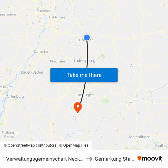 Verwaltungsgemeinschaft Neckarsulm to Gemarkung Starzeln map