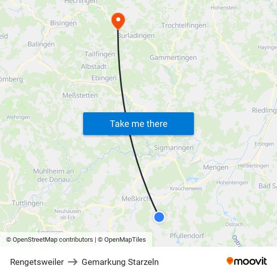 Rengetsweiler to Gemarkung Starzeln map