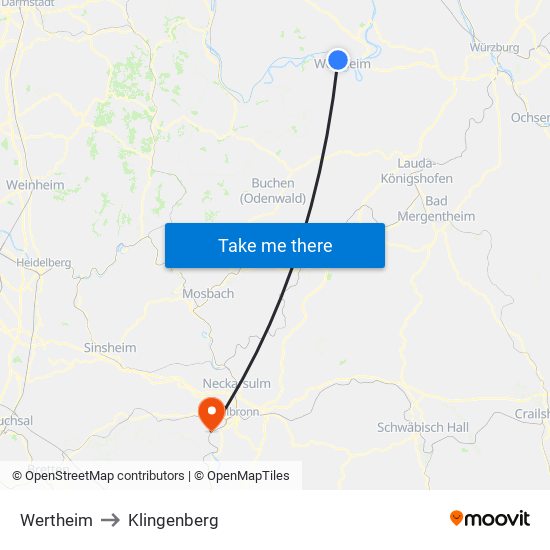 Wertheim to Klingenberg map