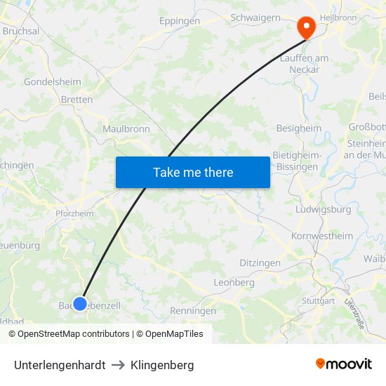 Unterlengenhardt to Klingenberg map
