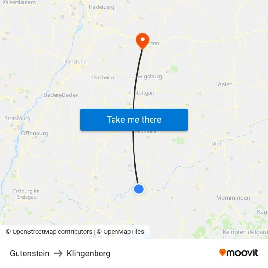 Gutenstein to Klingenberg map