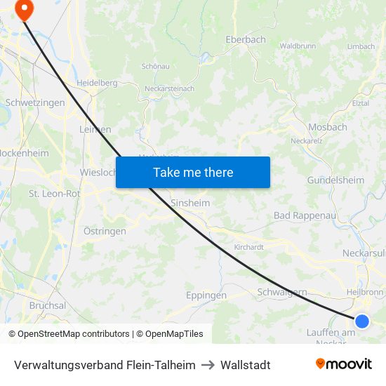 Verwaltungsverband Flein-Talheim to Wallstadt map