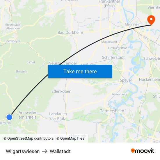 Wilgartswiesen to Wallstadt map