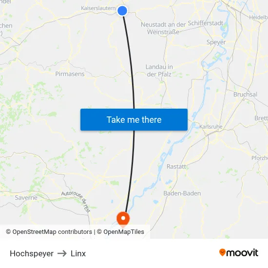 Hochspeyer to Linx map