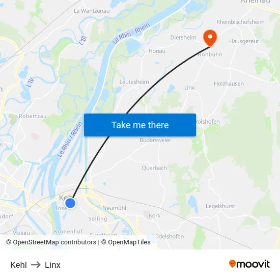 Kehl to Linx map