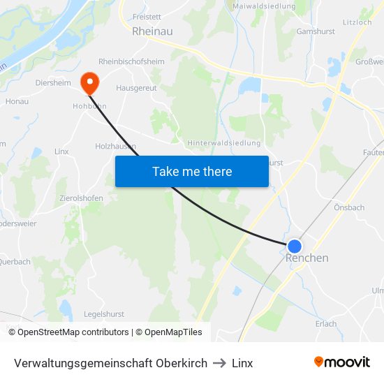 Verwaltungsgemeinschaft Oberkirch to Linx map