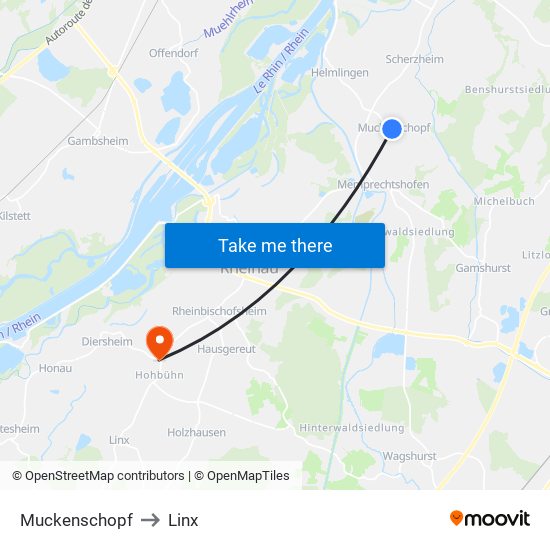 Muckenschopf to Linx map
