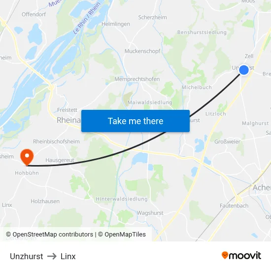 Unzhurst to Linx map
