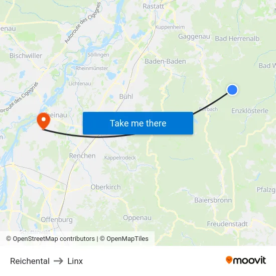Reichental to Linx map