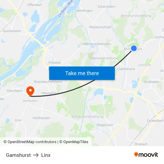 Gamshurst to Linx map