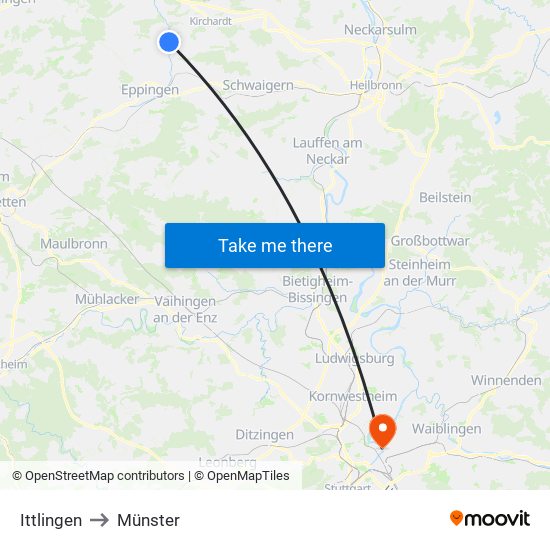 Ittlingen to Münster map