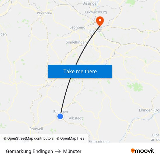 Gemarkung Endingen to Münster map