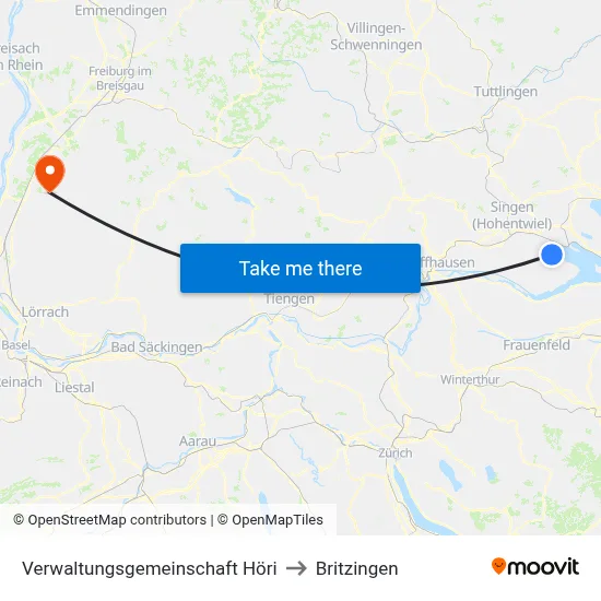 Verwaltungsgemeinschaft Höri to Britzingen map