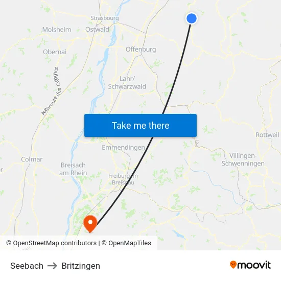 Seebach to Britzingen map