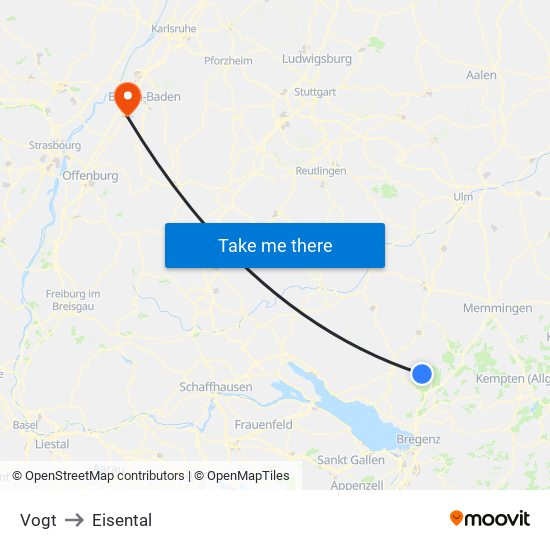 Vogt to Eisental map