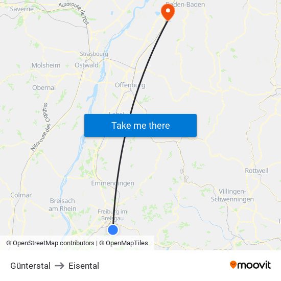 Günterstal to Eisental map