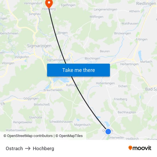 Ostrach to Hochberg map