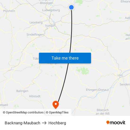 Backnang-Maubach to Hochberg map