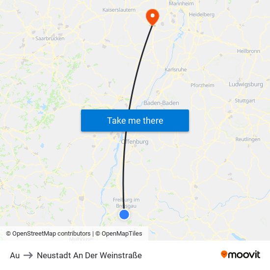 Au to Neustadt An Der Weinstraße map