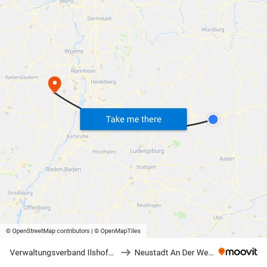 Verwaltungsverband Ilshofen-Vellberg to Neustadt An Der Weinstraße map