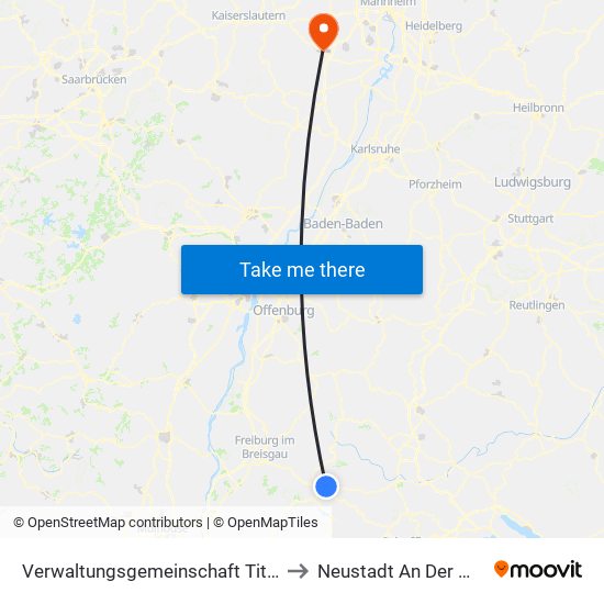 Verwaltungsgemeinschaft Titisee-Neustadt to Neustadt An Der Weinstraße map