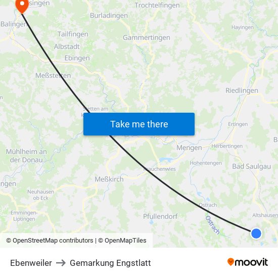 Ebenweiler to Gemarkung Engstlatt map