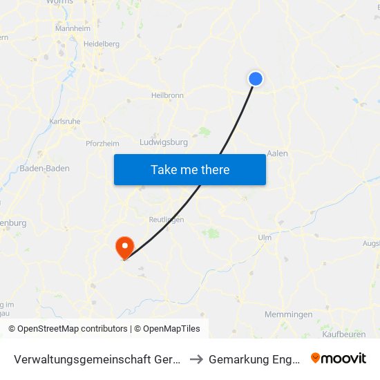 Verwaltungsgemeinschaft Gerabronn to Gemarkung Engstlatt map