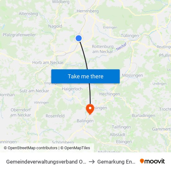 Gemeindeverwaltungsverband Oberes Gäu to Gemarkung Engstlatt map