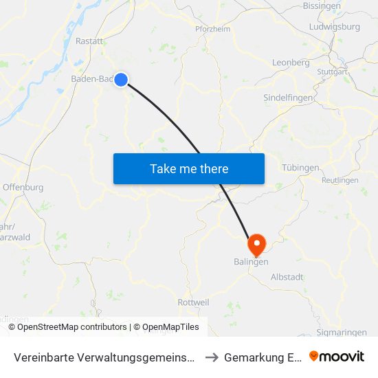 Vereinbarte Verwaltungsgemeinschaft Gernsbach to Gemarkung Engstlatt map