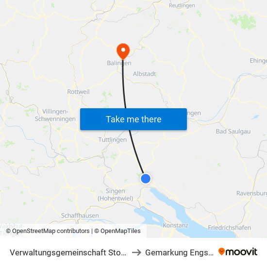 Verwaltungsgemeinschaft Stockach to Gemarkung Engstlatt map