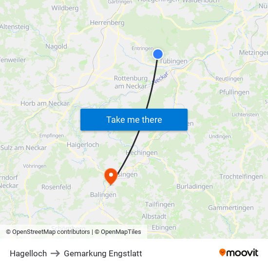 Hagelloch to Gemarkung Engstlatt map