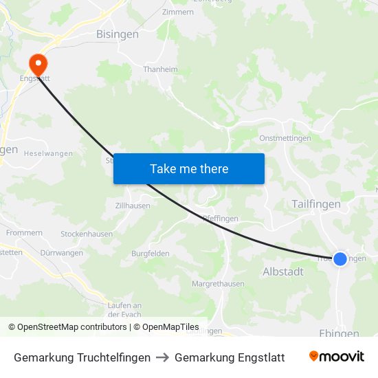 Gemarkung Truchtelfingen to Gemarkung Engstlatt map