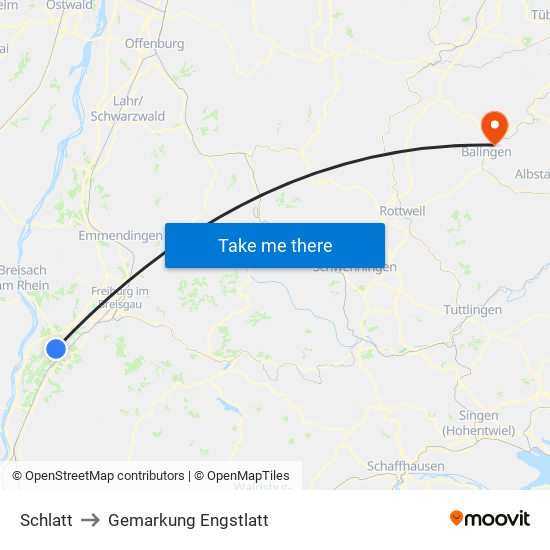 Schlatt to Gemarkung Engstlatt map