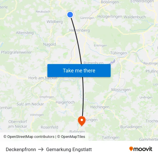 Deckenpfronn to Gemarkung Engstlatt map