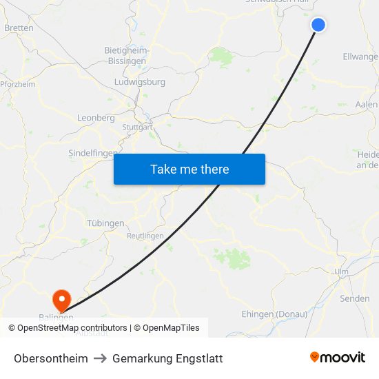 Obersontheim to Gemarkung Engstlatt map