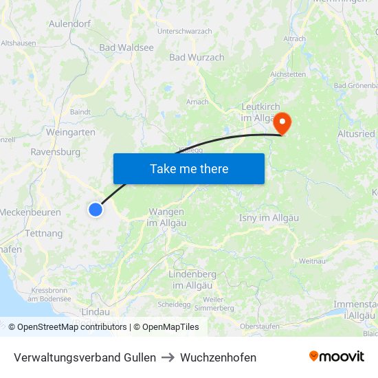 Verwaltungsverband Gullen to Wuchzenhofen map