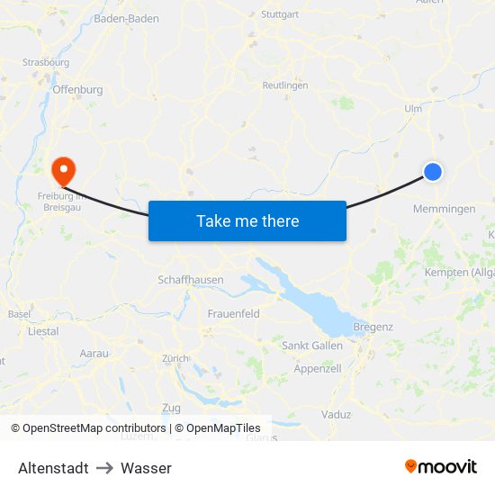 Altenstadt to Wasser map