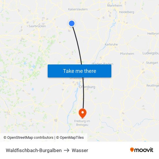 Waldfischbach-Burgalben to Wasser map