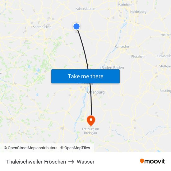 Thaleischweiler-Fröschen to Wasser map