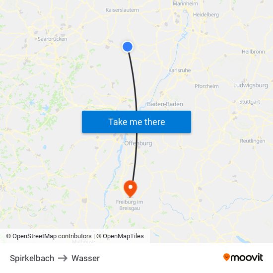 Spirkelbach to Wasser map