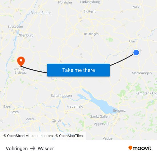 Vöhringen to Wasser map