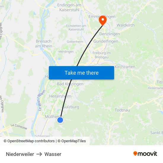 Niederweiler to Wasser map