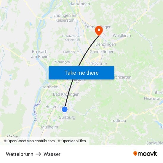 Wettelbrunn to Wasser map