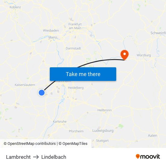 Lambrecht to Lindelbach map