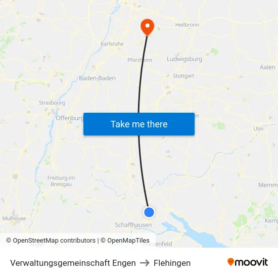 Verwaltungsgemeinschaft Engen to Flehingen map