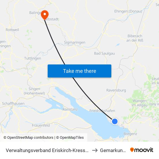 Verwaltungsverband Eriskirch-Kressbronn am Bodensee-Langenargen to Gemarkung Burgfelden map