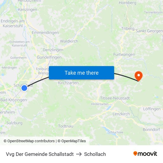 Vvg Der Gemeinde Schallstadt to Schollach map