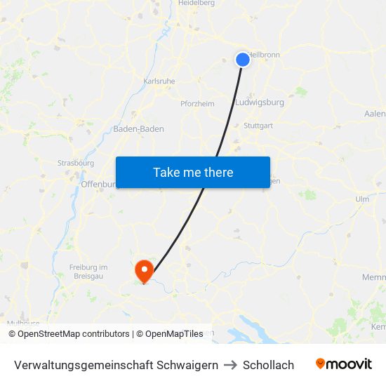 Verwaltungsgemeinschaft Schwaigern to Schollach map