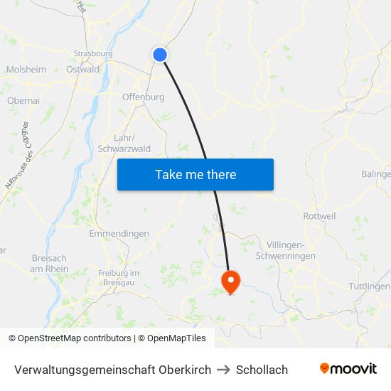 Verwaltungsgemeinschaft Oberkirch to Schollach map