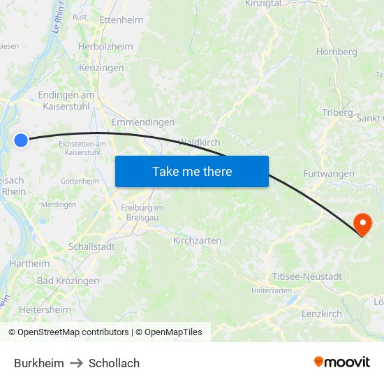 Burkheim to Schollach map